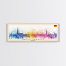 Halle Saale Germany Wall Art, Panoramic Travel Poster, Panoramic Framed Canvas Print, City Wall Art, Wall Hanging Home Decor, Travel Art