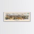 Padua Italy Wall Art, Panoramic Travel Poster, Panoramic Framed Canvas Print, City Wall Art, Wall Hanging Home Decor, Travel Art