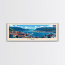 Bergen Norway Wall Art, Panoramic Travel Poster, Panoramic Framed Canvas Print, City Wall Art, Wall Hanging Home Decor, Travel Art