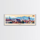 Craiova Romania Travel Print Wall Art, Panoramic City Art, Travel Art, Wall Decor, Vacation Gift, Framed Canvas Print Or Metal Art