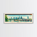 Frankfurt Germany Travel Print Wall Art, Panoramic City Art, Travel Art, Wall Decor, Vacation Gift, Framed Canvas Print Or Metal Art