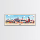Krakow Poland Travel Art, City Art, Framed Canvas Print or Metal Wall Art, Europe Travel Poster, Panoramic Wall Art, Extra Wide Wall Art