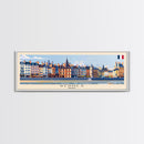 Rennes France Panoramic Travel Poster, Framed Canvas Print or Metal Wall Art, Travel Art, Home Decor, Panoramic Painting, Midcentury Art
