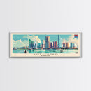 Rotterdam Netherlands Wall Art, Panoramic Travel Poster, Panoramic Framed Canvas Print, City Wall Art, Wall Hanging Home Decor, Travel Art