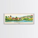 Sosnowiec Poland Panoramic Travel Poster, Framed Canvas Print or Metal Wall Art, Travel Art, Home Decor, Panoramic Painting, Midcentury Art