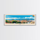 Terrassa Spain Wall Art, Panoramic Travel Poster, Panoramic Framed Canvas Print, City Wall Art, Wall Hanging Home Decor, Travel Art