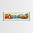 Tyumen Russia Panoramic Travel Poster, Framed Canvas Print or Metal Wall Art, Travel Art, Home Decor, Panoramic Painting, Midcentury Art