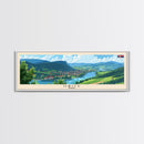 Uzice Serbia Travel Print Wall Art, Panoramic City Art, Travel Art, Wall Decor, Vacation Gift, Framed Canvas Print Or Metal Art