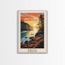 Breda Netherlands Travel Poster Framed Canvas Print, Sunset Landscape, Wall Art, Home Decor, Travel Print, Abstract Painting, Boho Style