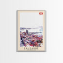Las Palmas de Gran Canaria Spain Travel Poster Framed Canvas Print, Coastal Cityscape, Wall Art, Tropical Home Decor, Travel Print, Artistic Gift