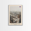 Sterlitamak Russia Travel Poster Framed Canvas Print, Watercolor Painting, Scenic Wall Art, Home Decor, Russian Landscape, Traditional Art