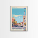 Kherson Ukraine Travel Poster Framed Canvas Print, Midcentury Modern Art, Pop Art Wall Decor, Scenic Wall Art, Living Room Decoration, Office Art