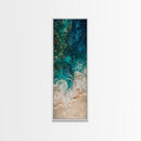 Abstract Ocean Waves Art - Framed Canvas Print, Farmhouse Art, Boho Art, Skinny Art, Tall Art, Living Room Decor, Coastal Wall Art for Home Decor
