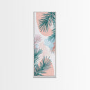 Elegant Pine Branches on Soft Pastel Background - Skinny Art, Japanese Wall Decor, Framed Canvas Print, Ukiyo-e Style