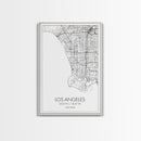 Los Angeles Street Map, California Map, City Map Art, Modern Art, Wall Art, Canvas Print, Travel Wall Print, Wedding Gift, Bedroom Décor