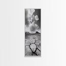 Desert Cracked Earth, Canvas Print, Moody Southwest Wall Art, Joshua Tree Art, Rustic Landscape Art, Extra Wide Art, Above Sofa