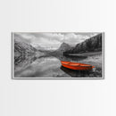 Serene Mountain Lake Canvas Print Rustic Wall Art Landscape Painting Above Sofa Art Bedroom Art Above Bed Wall Art Nautical Decor