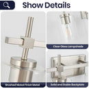 Jasper Modern 4-Light Clear Glass Bathroom Lights Linear Vanity Light