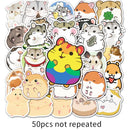 50 Hamster Vinyl Stickers – Waterproof Cute Decals for Decor