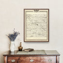 Vintage Map of Jefferson County, Illinois 1876