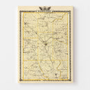 Vintage Map of Hamilton County, Illinois 1876
