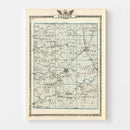 Vintage Map of Saline County, Illinois 1876