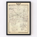 Vintage Map of Perry County, Illinois 1876