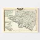 Vintage Map of Randolph County, Illinois 1876
