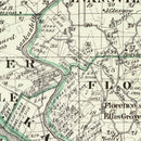 Vintage Map of Randolph County, Illinois 1876