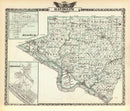 Vintage Map of Randolph County, Illinois 1876