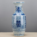 Lovecup Blue And White Porcelain Vase Double Happiness L108