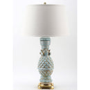 Lovecup Celadon Lotus Petal Vase Table Lamp L109