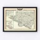 Vintage Map of Randolph County, Illinois 1876