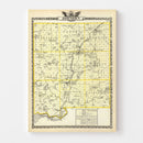 Vintage Map of Johnson County, Illinois 1876