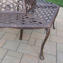 Large Antique Bronze Rose Cast Aluminum Metal Tree Bench