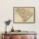 Vintage Map of South Carolina 1909