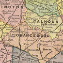 Vintage Map of South Carolina 1909