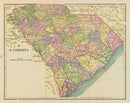 Vintage Map of South Carolina 1909