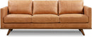 Nolita 85 Inch Cognac Tan Full Grain Pure Aniline Leather Sofa