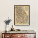 Vintage Map of Georgia 1909