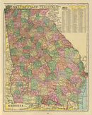 Vintage Map of Georgia 1909