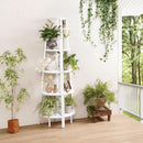 4 Tier Corner Shelf With Metal Frame Tall Bookshelf
