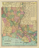 Vintage Map of Louisiana 1909