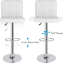 X Large White Adjustable Counter Height Bar Stools Swivel 4 Pack