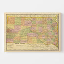 Vintage Map of South Dakota 1909