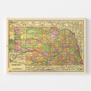 Vintage Map of Nebraska 1909