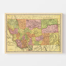 Vintage Map of Montana 1909