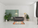 4' X 6' Multicolor Floral Stain Resistant Non Skid Area Rug