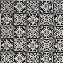 4' X 6' Black And White Fleur De Lis Stain Resistant Non Skid Area Rug