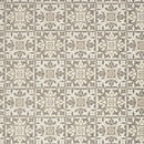 4' X 6' Ivory And Grey Fleur De Lis Stain Resistant Non Skid Area Rug